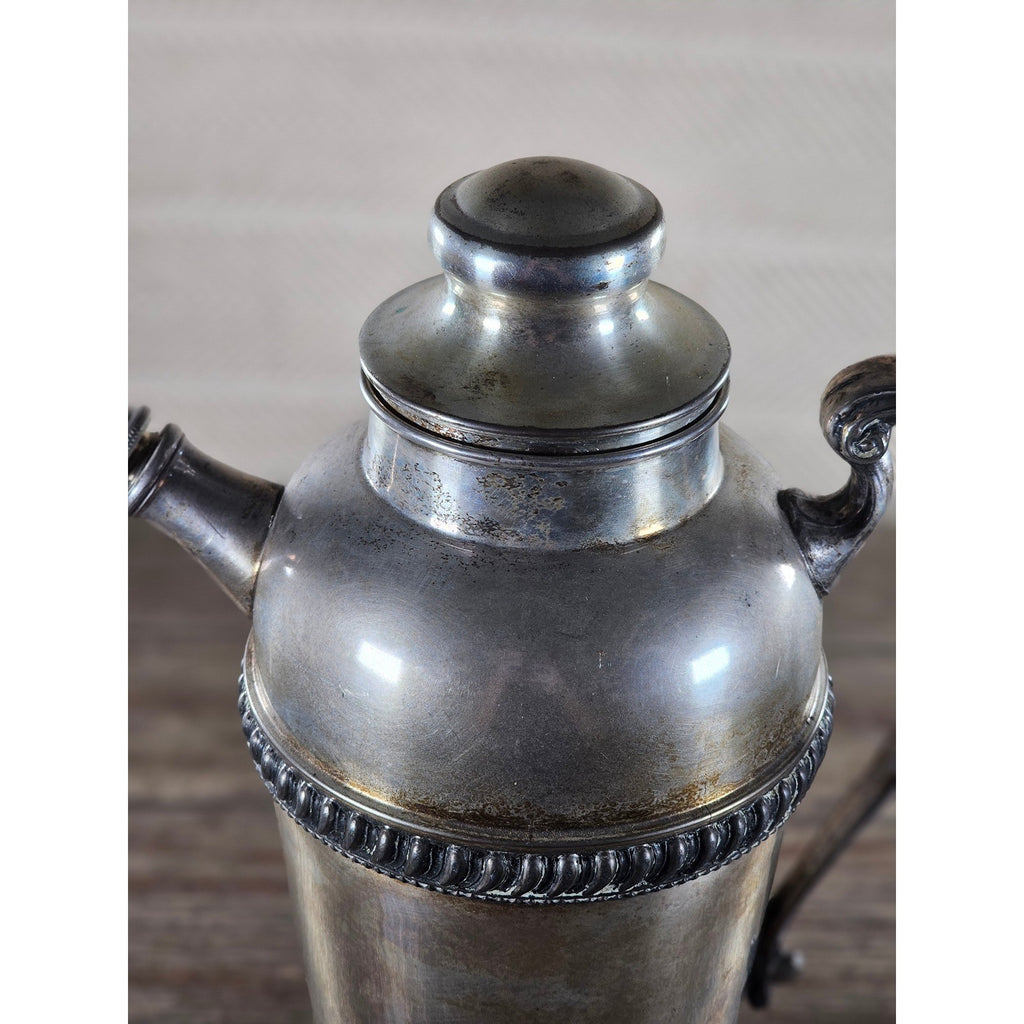 Vintage Silverplate Coffee Pot 12" Tall Ornate Handle Spout