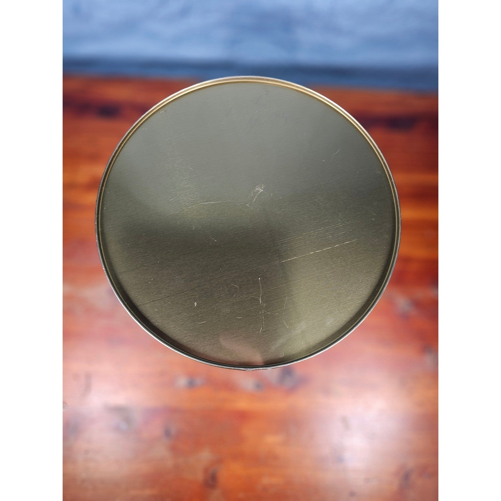 Vintage Classic Car Cookie Tin Empty Round Metal Motorcars from the Classic Era