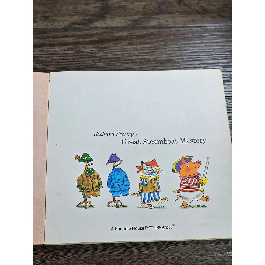 Richard Scarry Great Steamboat Mystery 1975 Pictureback Book