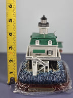 Lefton Lost Lights Bridgeport Harbor Lighthouse Figurine With Tin & COA