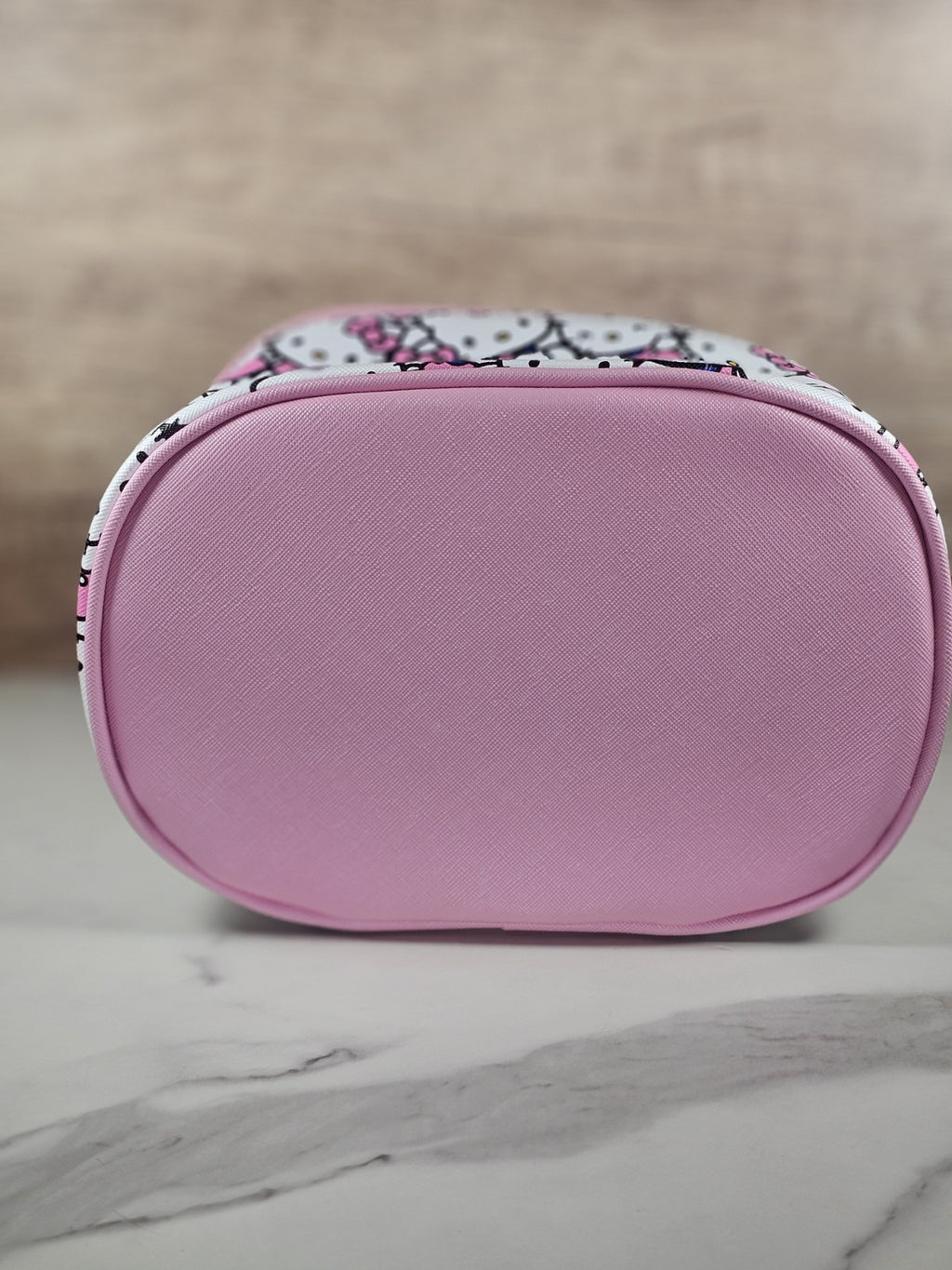 Hello Kitty Pink Cosmetic Case – Sanrio Travel Makeup Bag with Zipper & Charm
