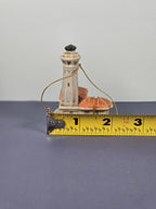 Lefton Alcatraz lighthouse hanging Christmas tree ornament 1998 12121