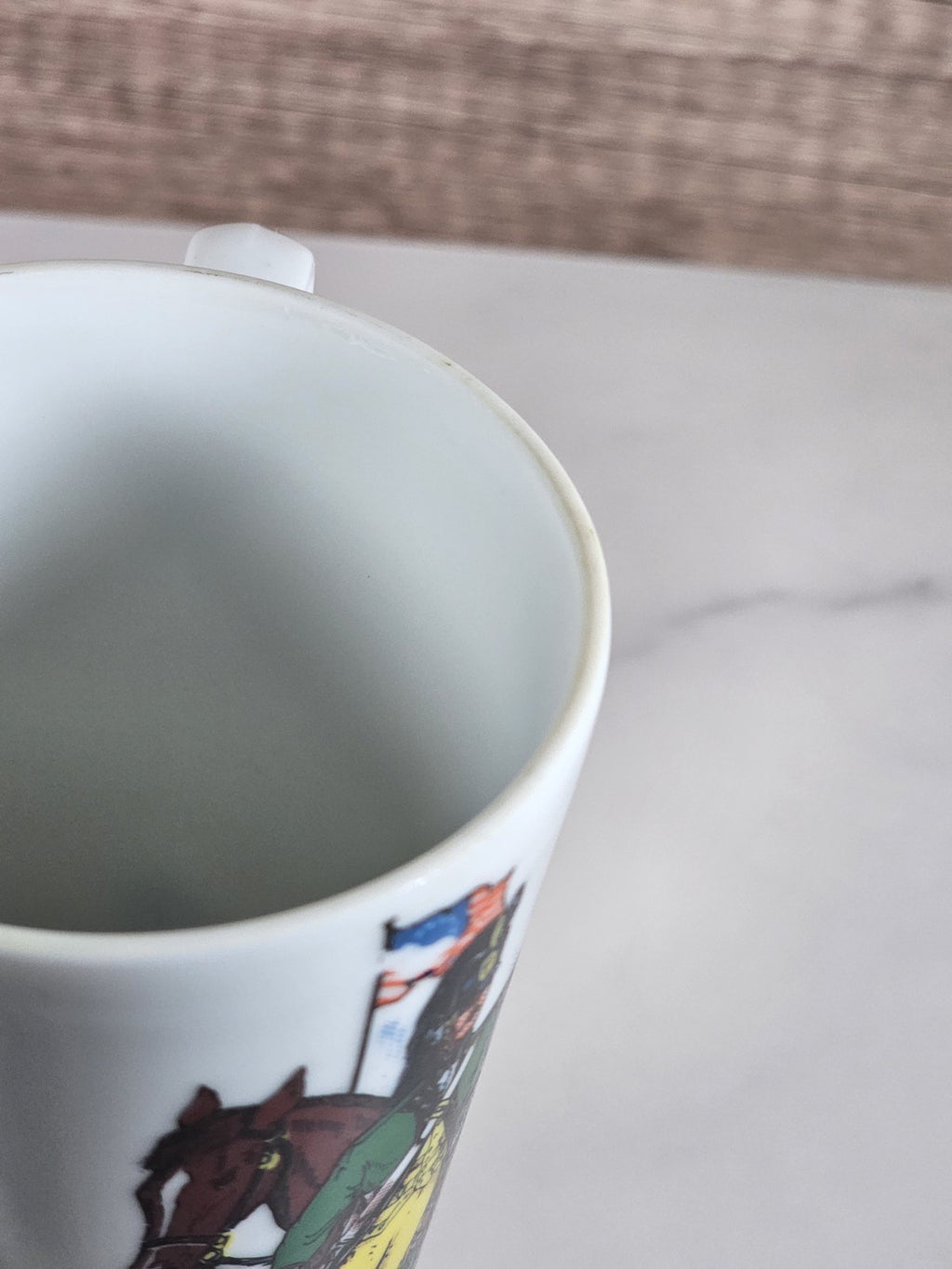 VTG Colonial Fred Roberts Co Footed Coffee Mug — American Revolutionary War