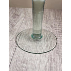Vintage Glass Hurricane Candle Holder Pedestal Vase Clear Glass