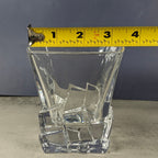 Vintage Heavy Glass Rocks Glasses Set of 4 Ice Cube Base Tumblers