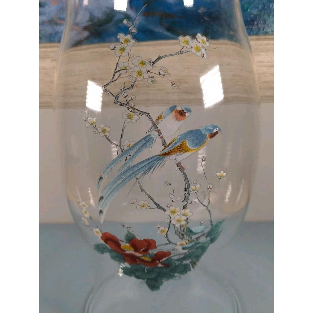 Vintage Hand Blown Glass Hurricane Globe 11.5" Colonial Candle Shade