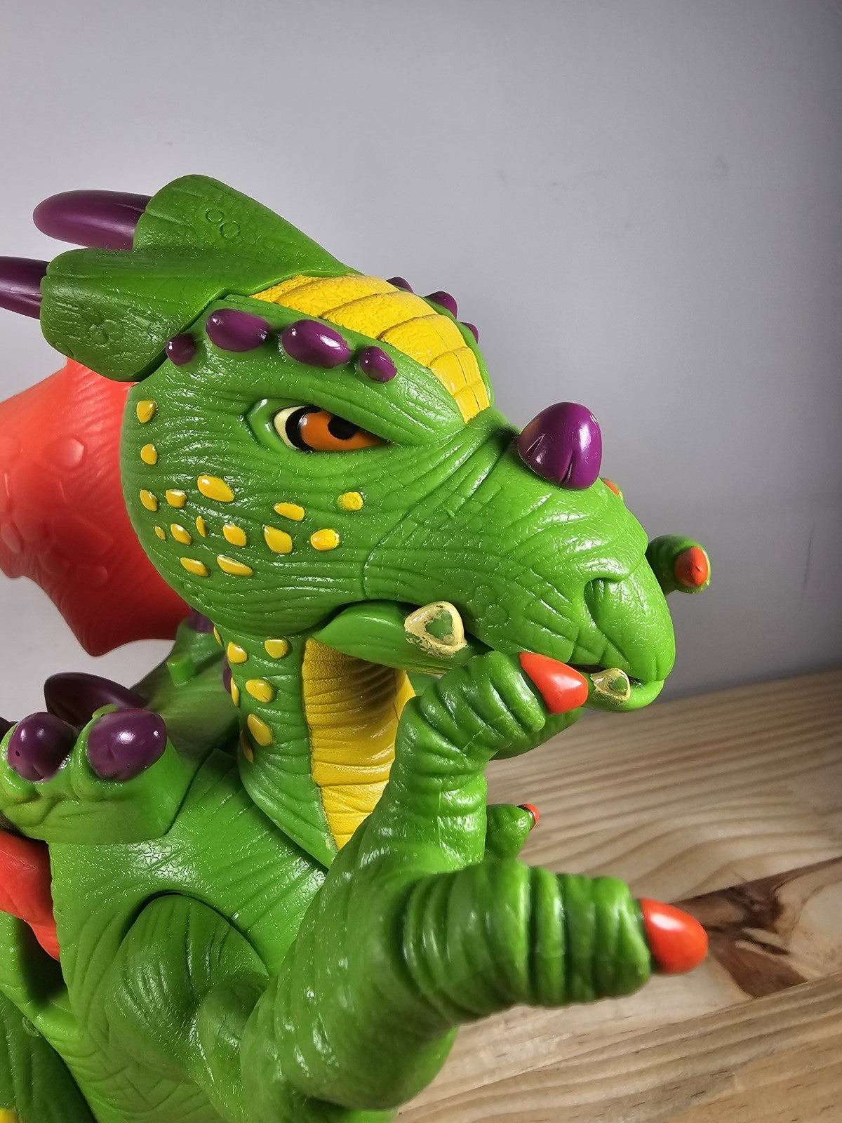 Vintage Imaginext Green Deluxe Dragon Toy Action Figure Lights & Sounds