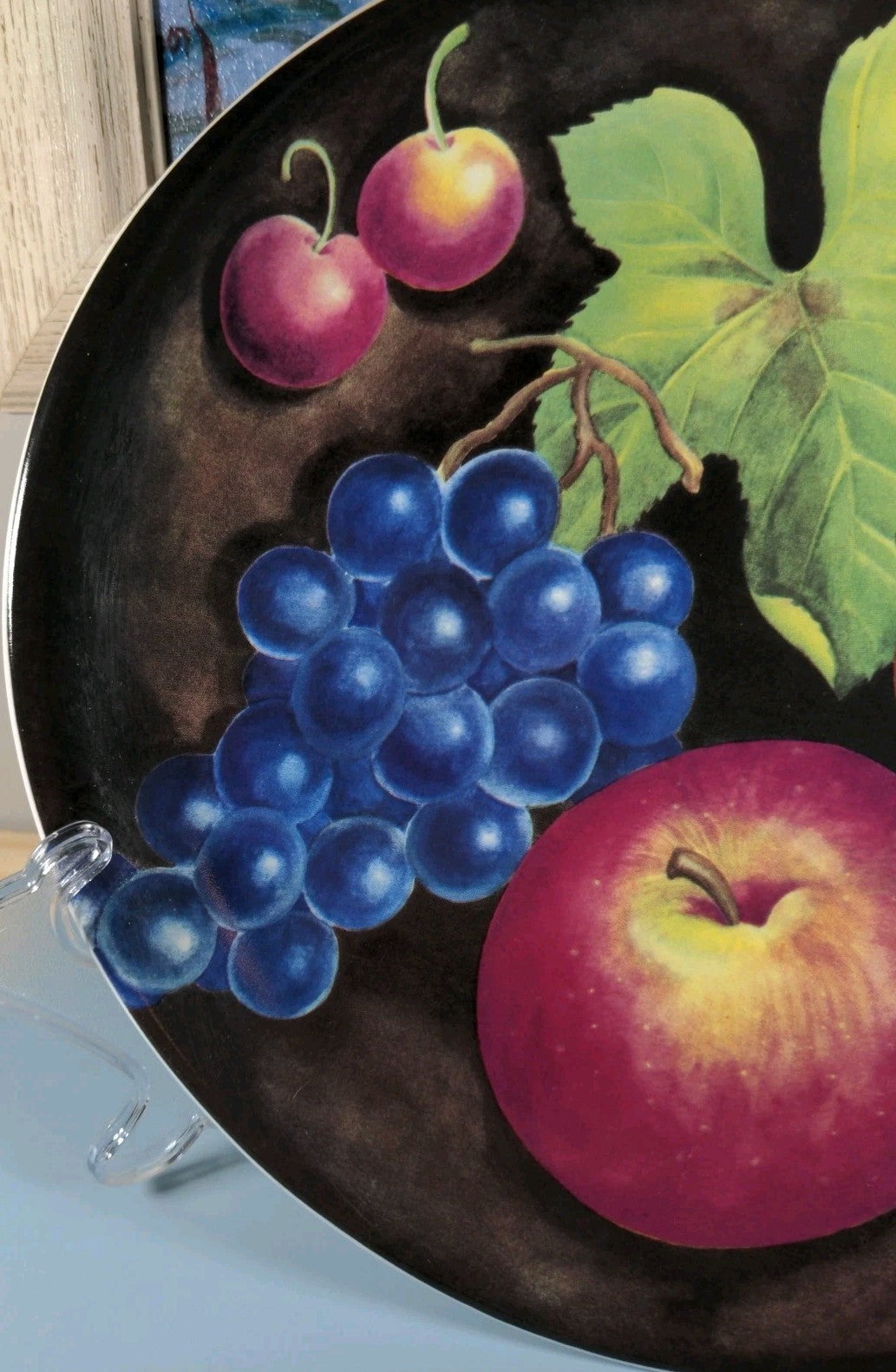 Furio Eden Fruit Motif Oval Platter 11.5″ x 11″ Vintage Porcelain