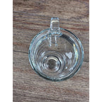 Vintage Clear Glass Pedestal Mug with Handle | Footed Coffee Cup