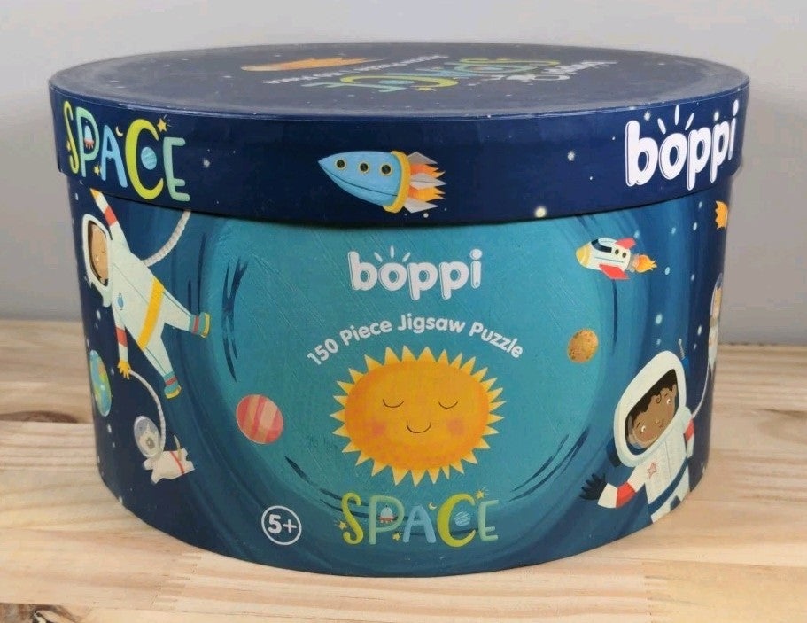 New Boppi Kids 150-Piece Round Space Puzzle – Sealed, Laura Watson Design
