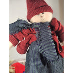 Vintage Snowman Plush Figure Crazy Mountain Imports 11 Inch