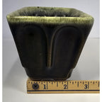 Vintage Hull USA F12 Planter Brown Green Drip Glaze Pottery