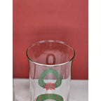 Vintage Libbey Christmas Glasses Set of 2 Holly Berry Poinsettia Holiday