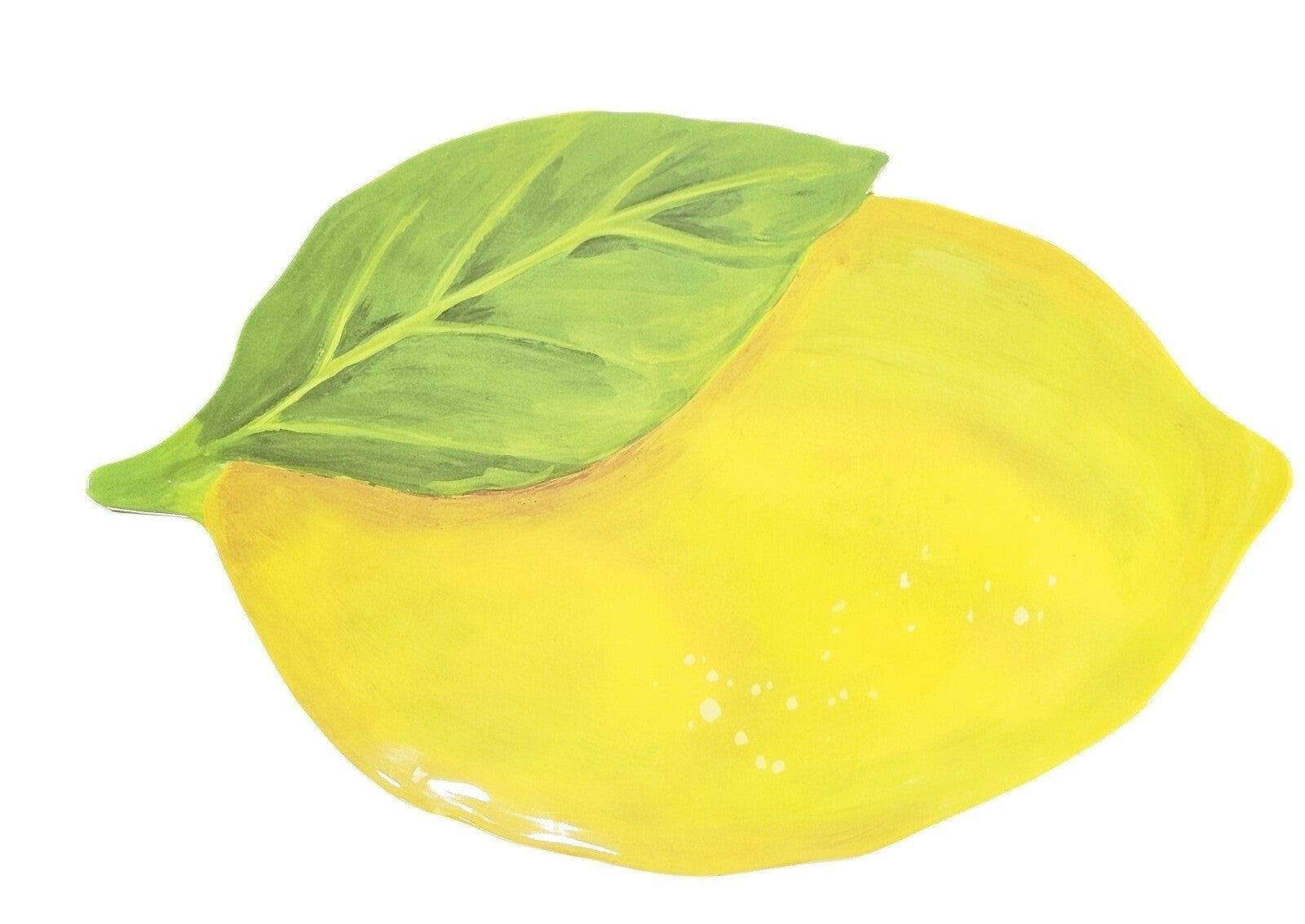House & Garden Lemon Melamine Serving Tray Platter Dish Yellow 17.5" X 12"