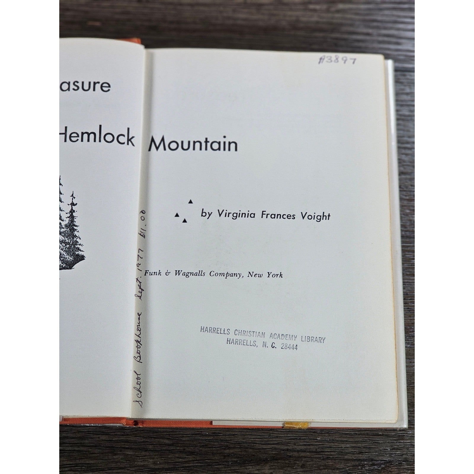 Treasure of Hemlock Mountain 1961 HC Virginia Frances Voight