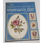 1954 Womans Day Magazine September Vintage Floral Prints Ephemera
