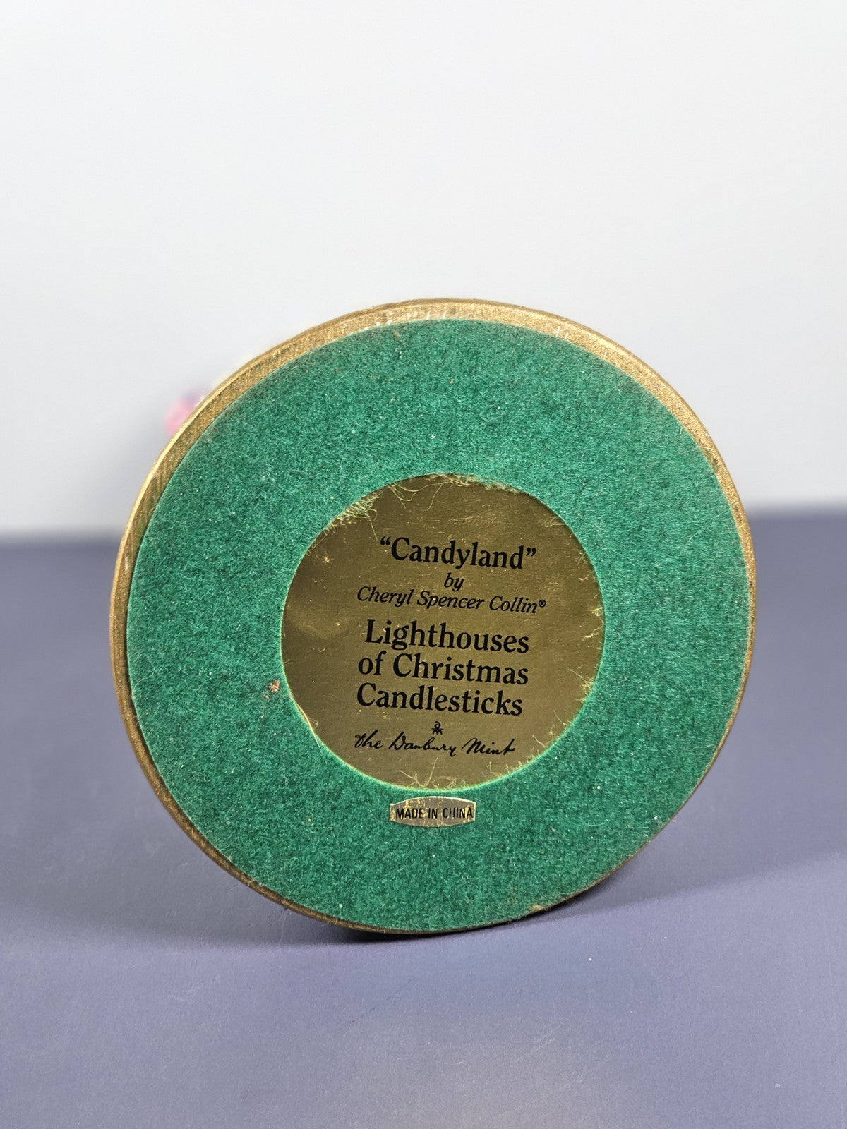 Danbury Lighthouses of Christmas "Candyland" Collin  Candlestick