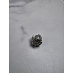 Vintage Hinged Locket Pendant with Inner Sphere & Dark Stone Accents