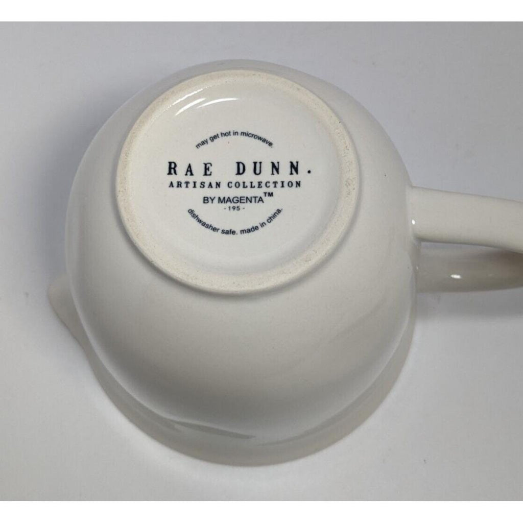 Rae Dunn FRESH Citrus Juicer Pitcher White Ceramic