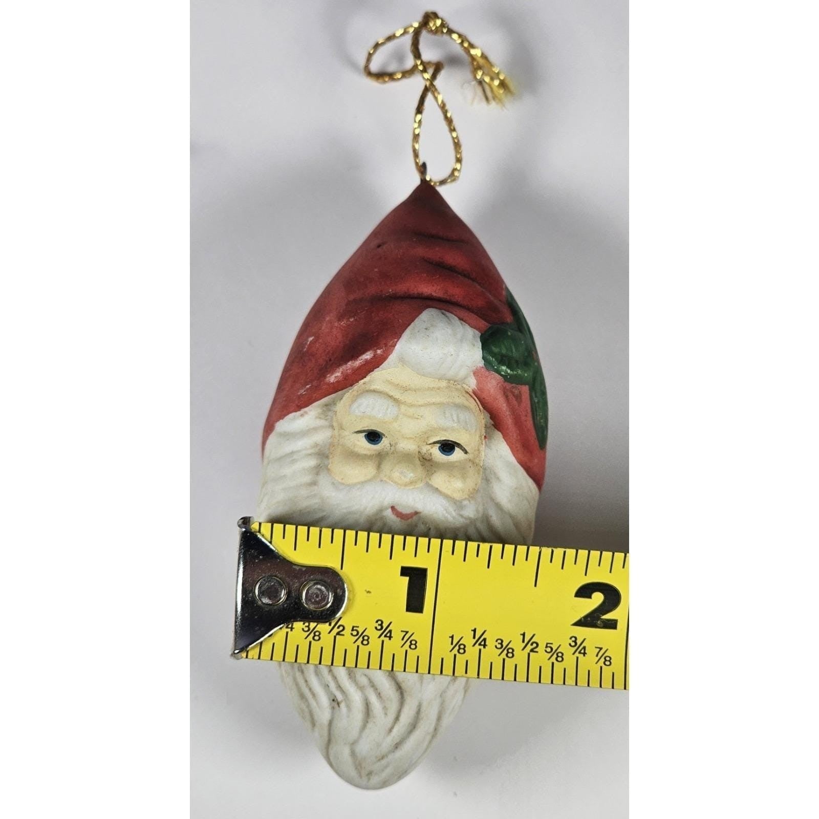 Vintage Santa Claus Head Decoration Retro Christmas Decor