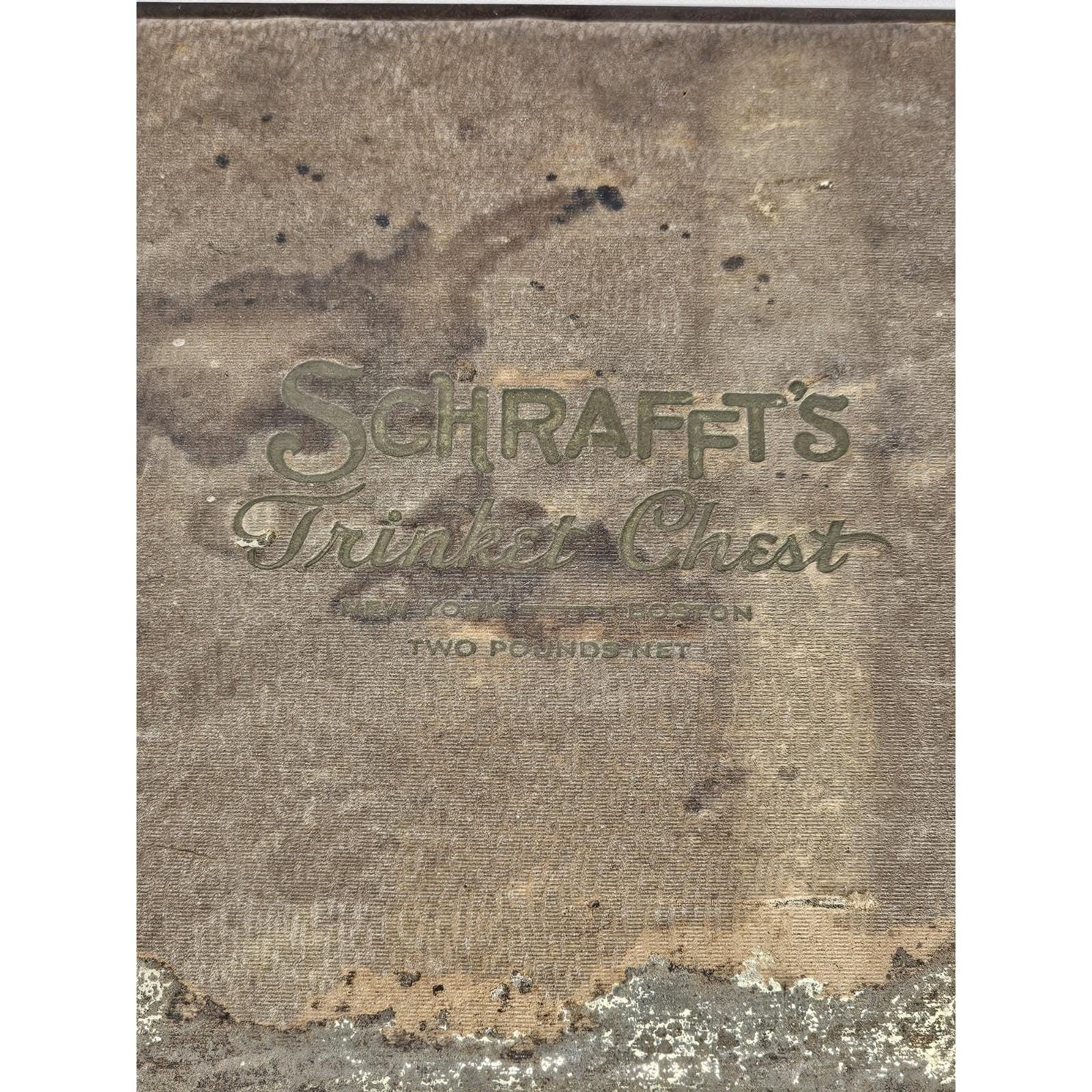 Schraffts Chocolate Tin Trinket Chest Vintage Advertising Box