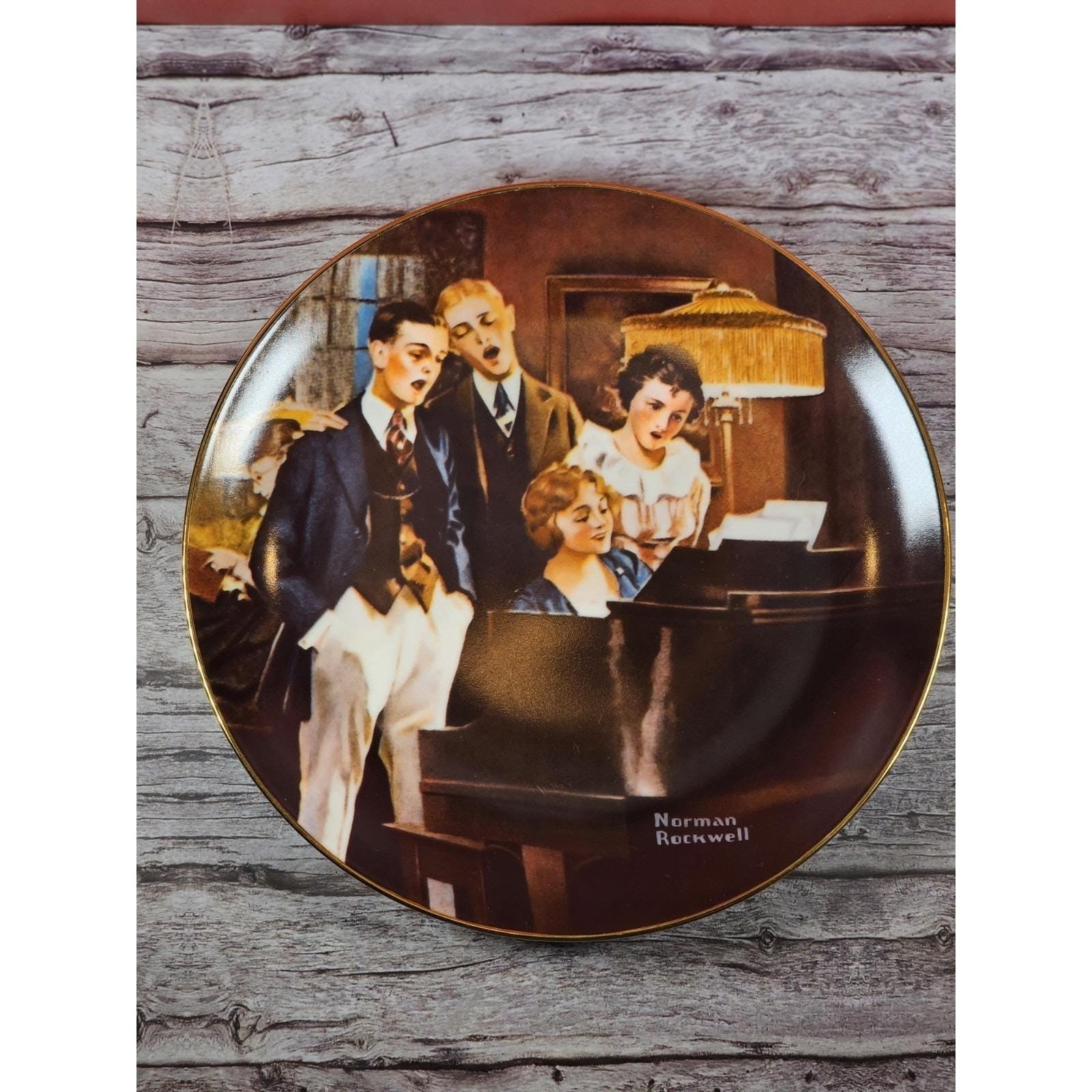 Vintage Norman Rockwell Choir Plate 8.5" Americana Collector Plate