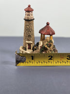 Vintage 90s Ks Collection Lighthouse Figurine With Gazebo