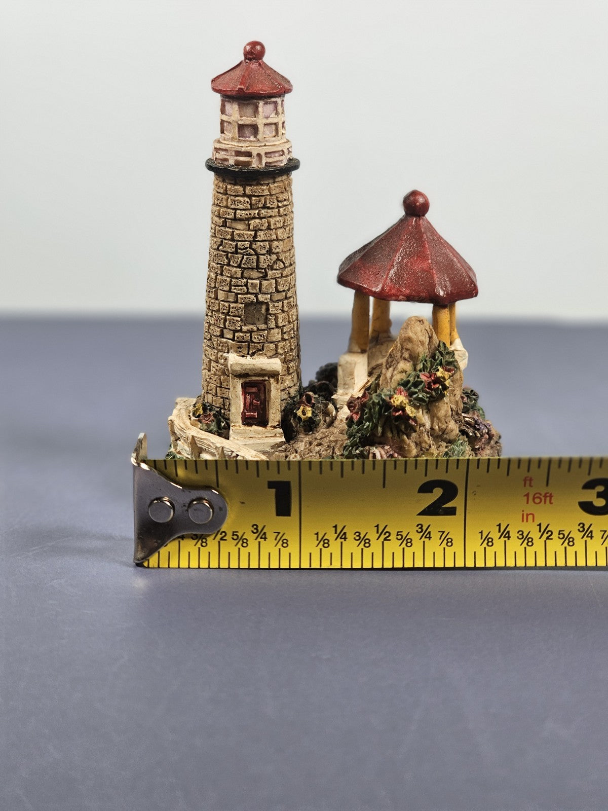 Vintage 90s Ks Collection Lighthouse Figurine With Gazebo
