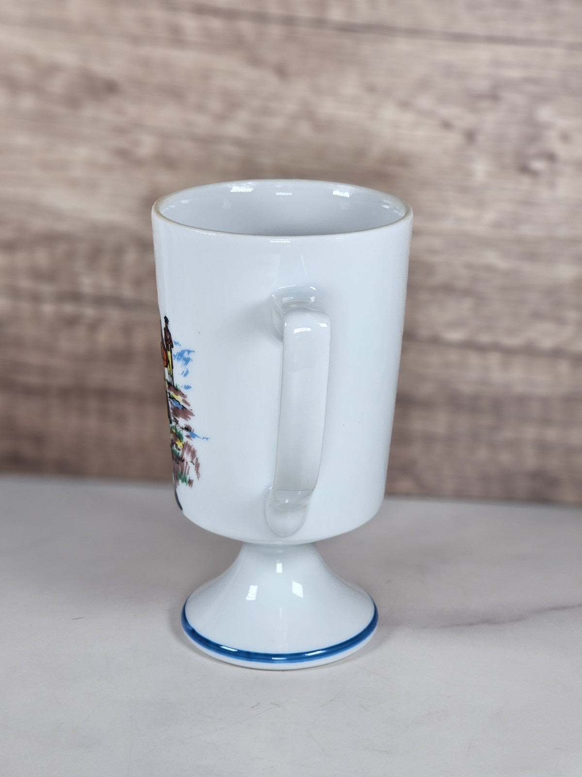 VTG Colonial Fred Roberts Co Footed Coffee Mug — American Revolutionary War