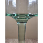 Vintage Glass Hurricane Candle Holder Pedestal Vase Clear Glass