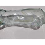 Vintage Vetreria Etrusca Green Glass Bottles Pair Italian 1960s