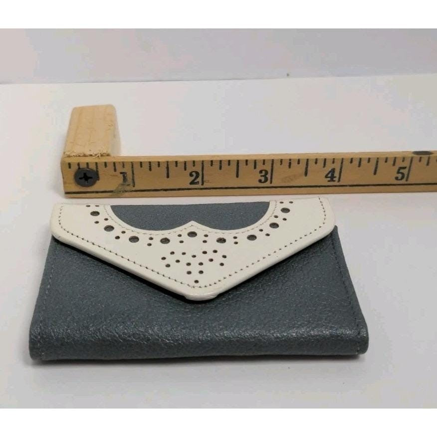 Vintage Princess Gardner Blue White Leather Key Holder Wallet