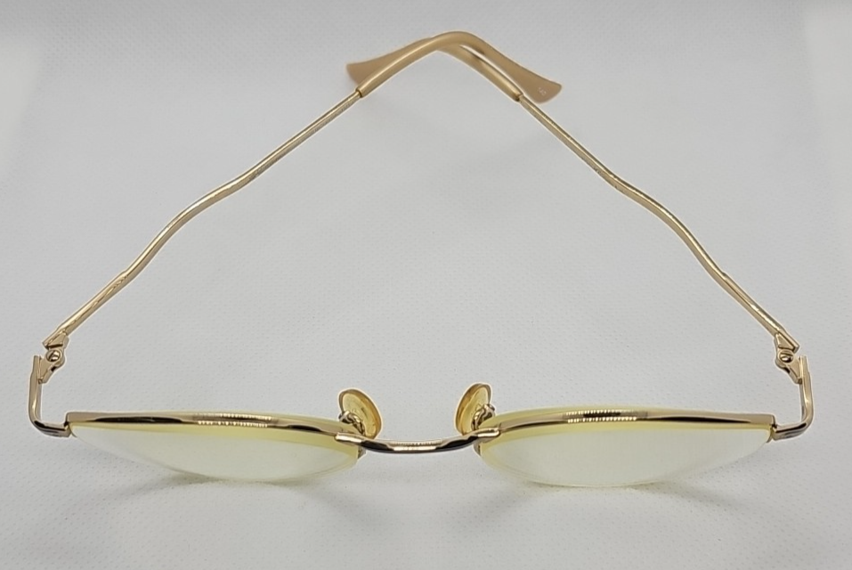 Essence Essentials 2008 Gold/Silver Woman Eyeglasses Half-Rim 48 21 140mm w/case