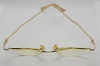 Essence Essentials 2008 Gold/Silver Woman Eyeglasses Half-Rim 48 21 140mm w/case