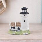 Mini Nautical Lighthouse Figurine Coastal Resin 3 Inch Decor