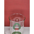 Vintage Libbey Christmas Glasses Set of 2 Holly Berry Poinsettia