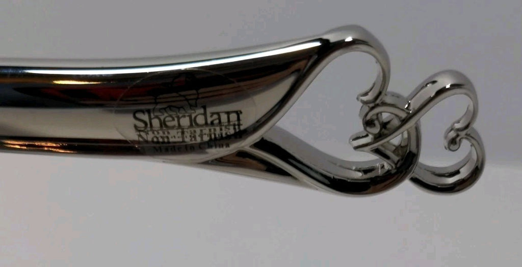Wedding Promises Cake Knife & Server Set - Double Heart Design - Stainless Steel