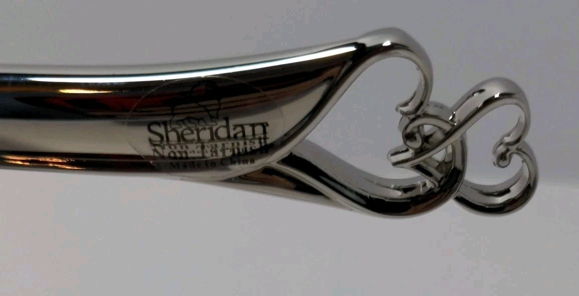 Wedding Promises Cake Knife & Server Set - Double Heart Design - Stainless Steel