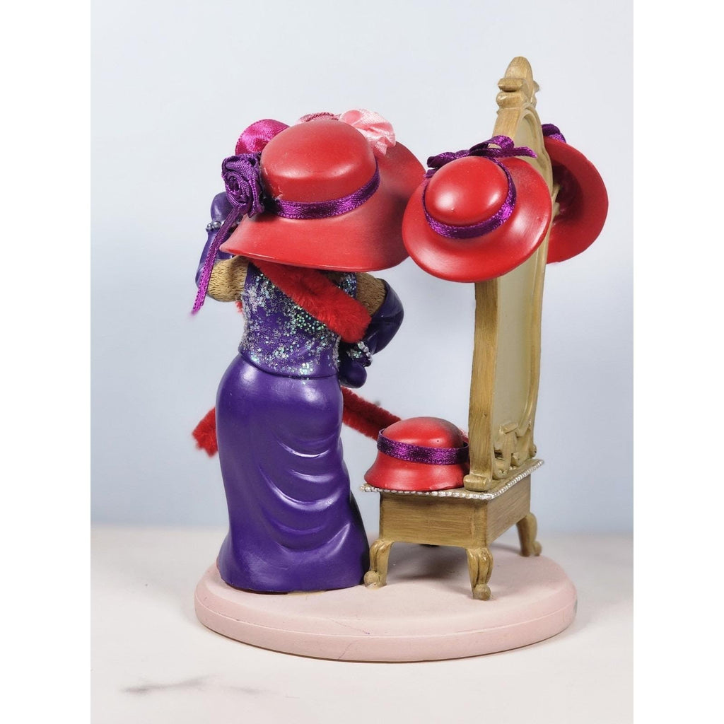 Hamilton Collection Classy n Sassy Bear Figurine Happy Hatters COA 5.5"