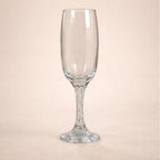 Vintage Champagne Flute Twisted Stem Clear Glass Fluted Bowl Barware