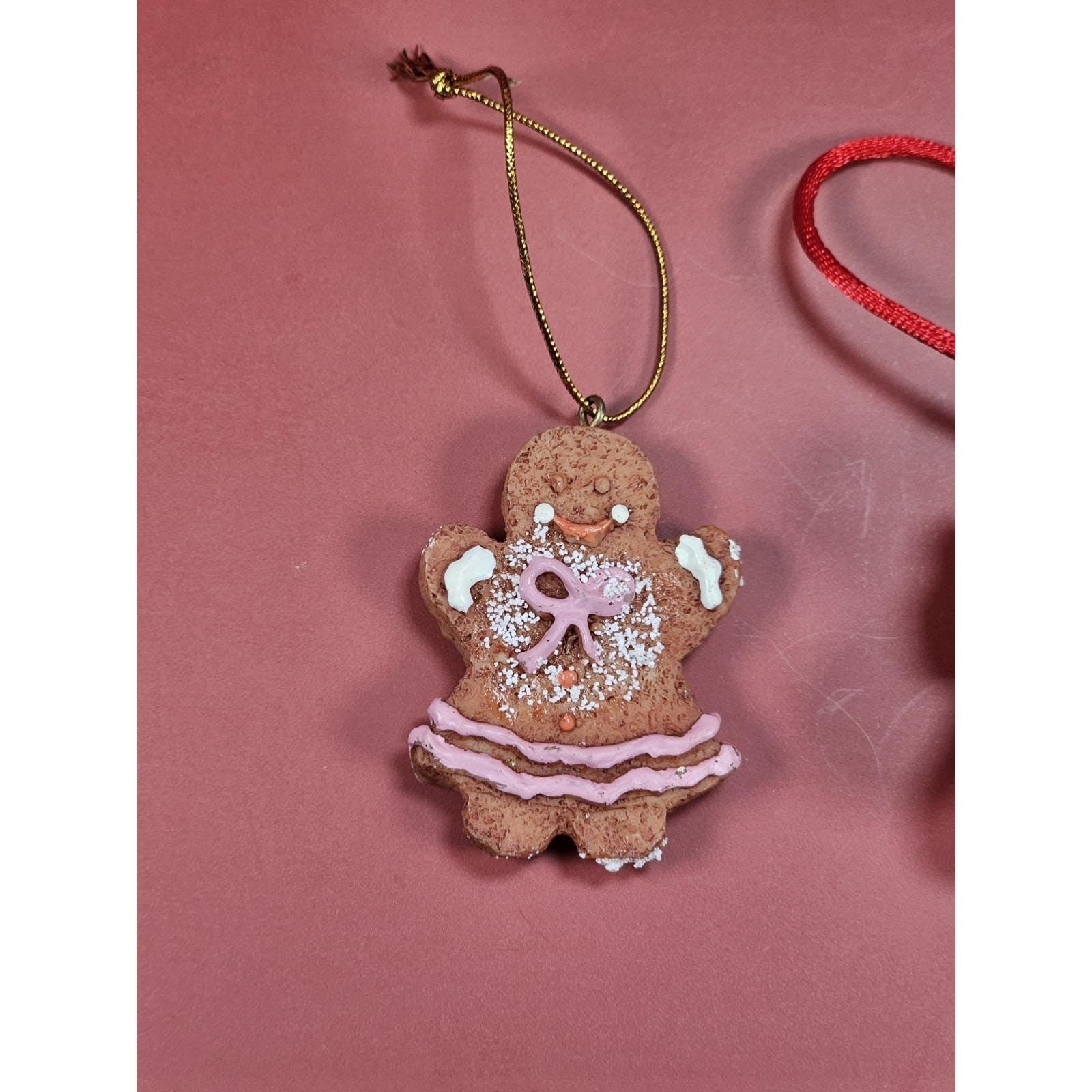 Vintage Gingerbread Christmas Tree Ornaments Holiday Decor 2"