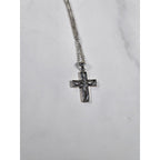 Vintage Silver Tone Celtic Cross Necklace Pendant
