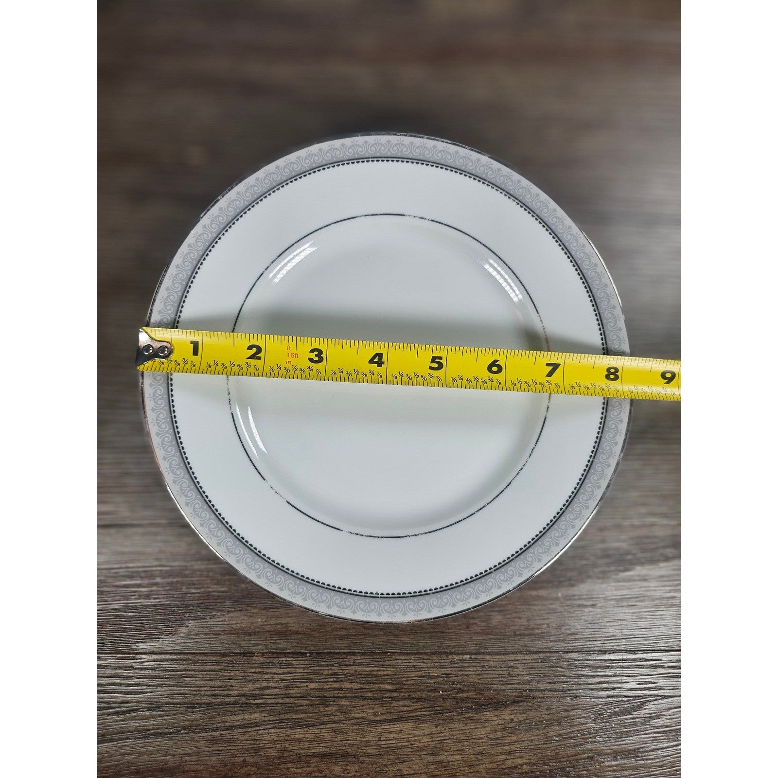 Vintage Mikasa Platinum Crown L3428 Dinner Plate 8 Inch Fine China