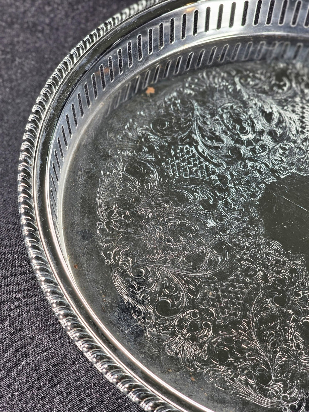 Irvinware Silver Plated Serving Tray 13" Vintage USA