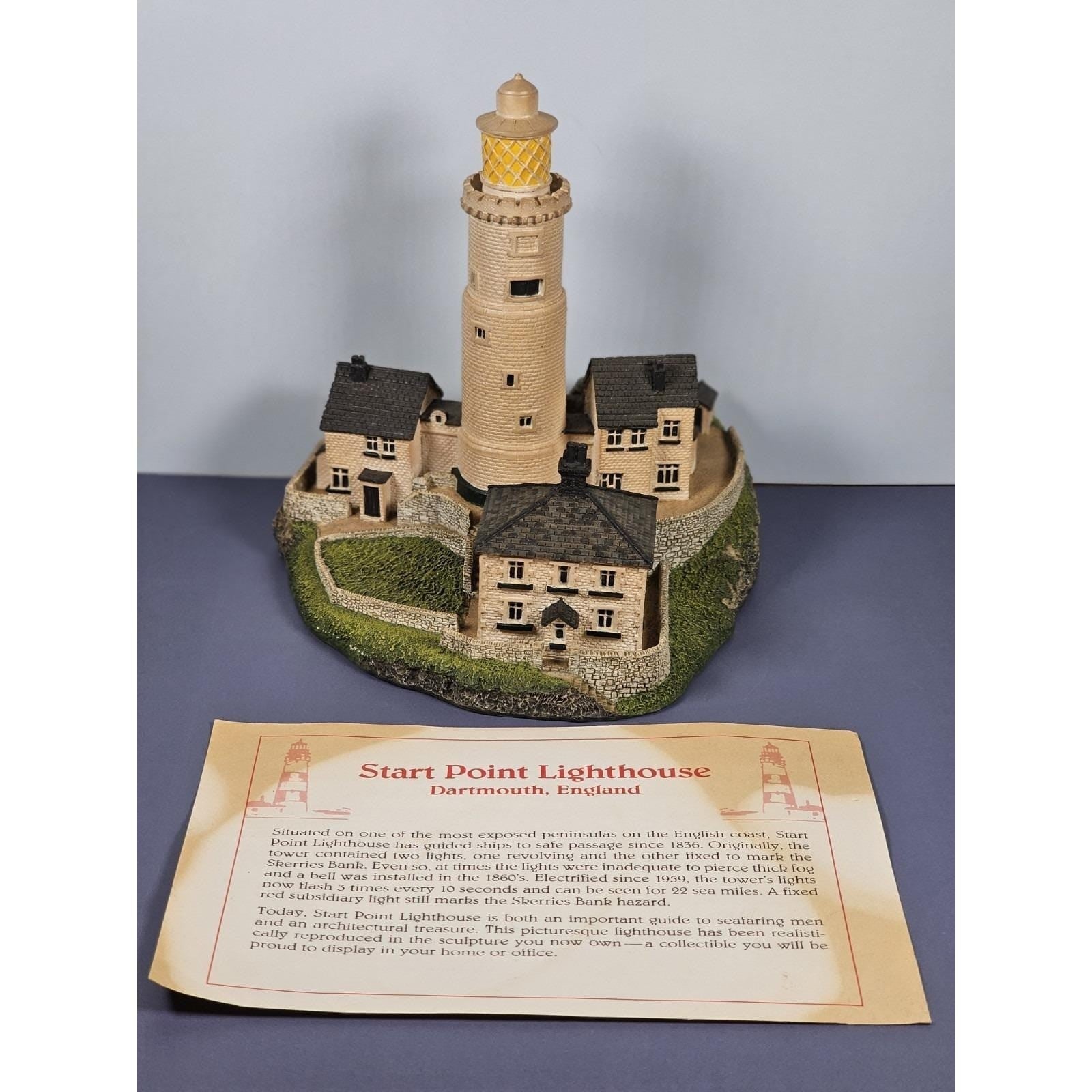 Danbury Mint Start Point Lighthouse 1993 Figurine Card 7 Inch