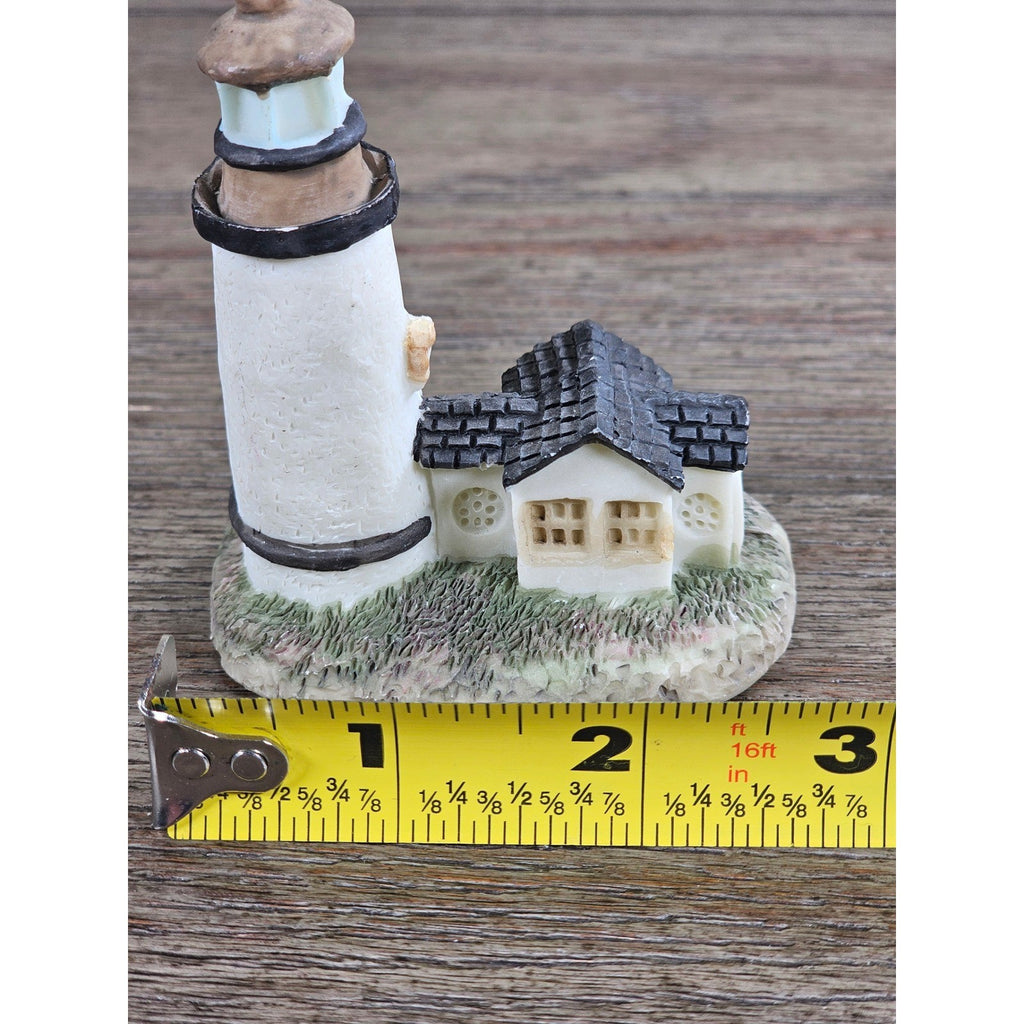 Mini Coastal Lighthouse Figurine Resin Nautical Decor Small Shelf Accent