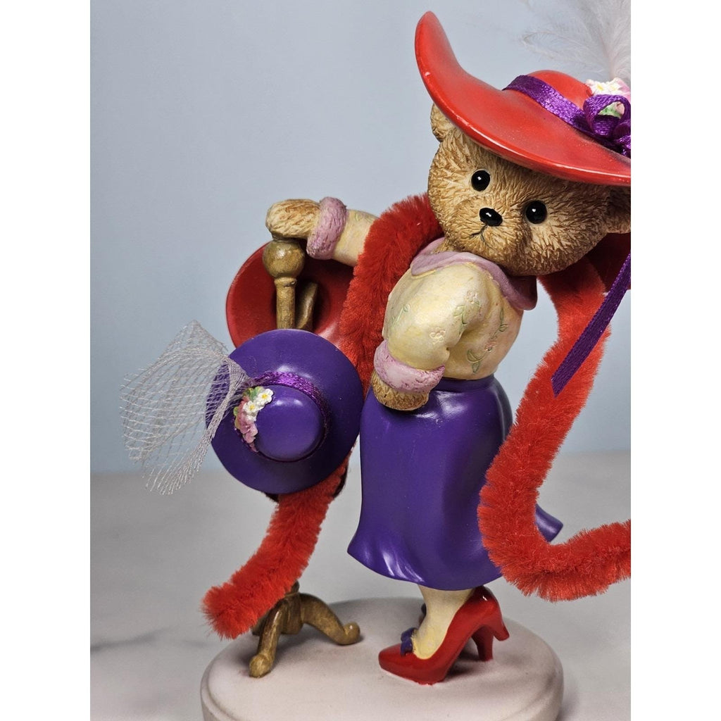 Hamilton Collection Happy Hatters Teddy Bear Figurine COA Limited Edition