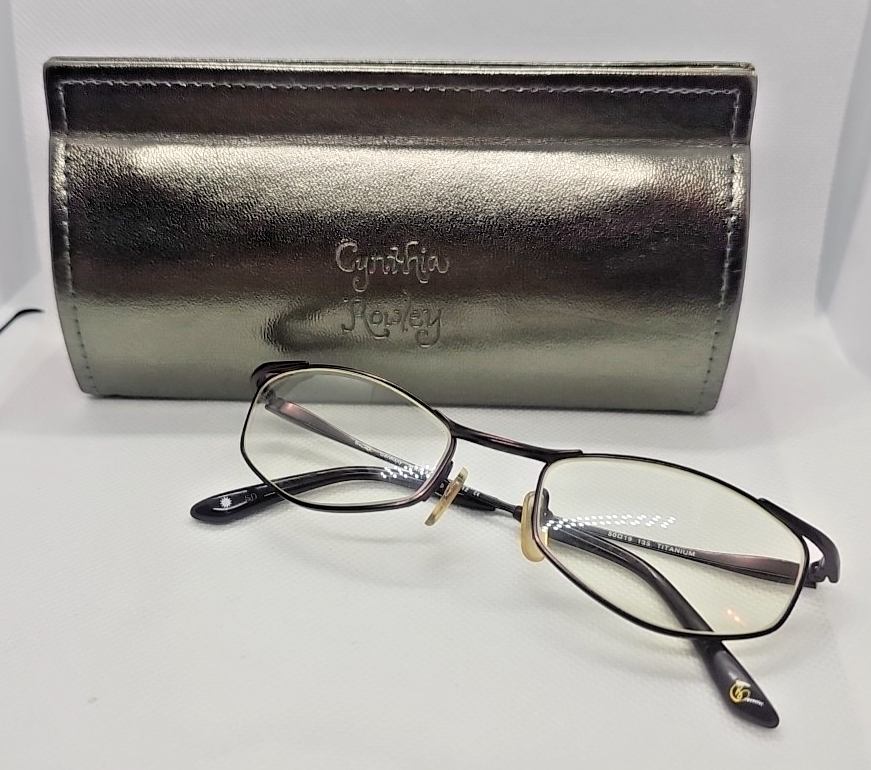 Cynthia Rowley Eyeglasses 50 19 135 Titanium With Case