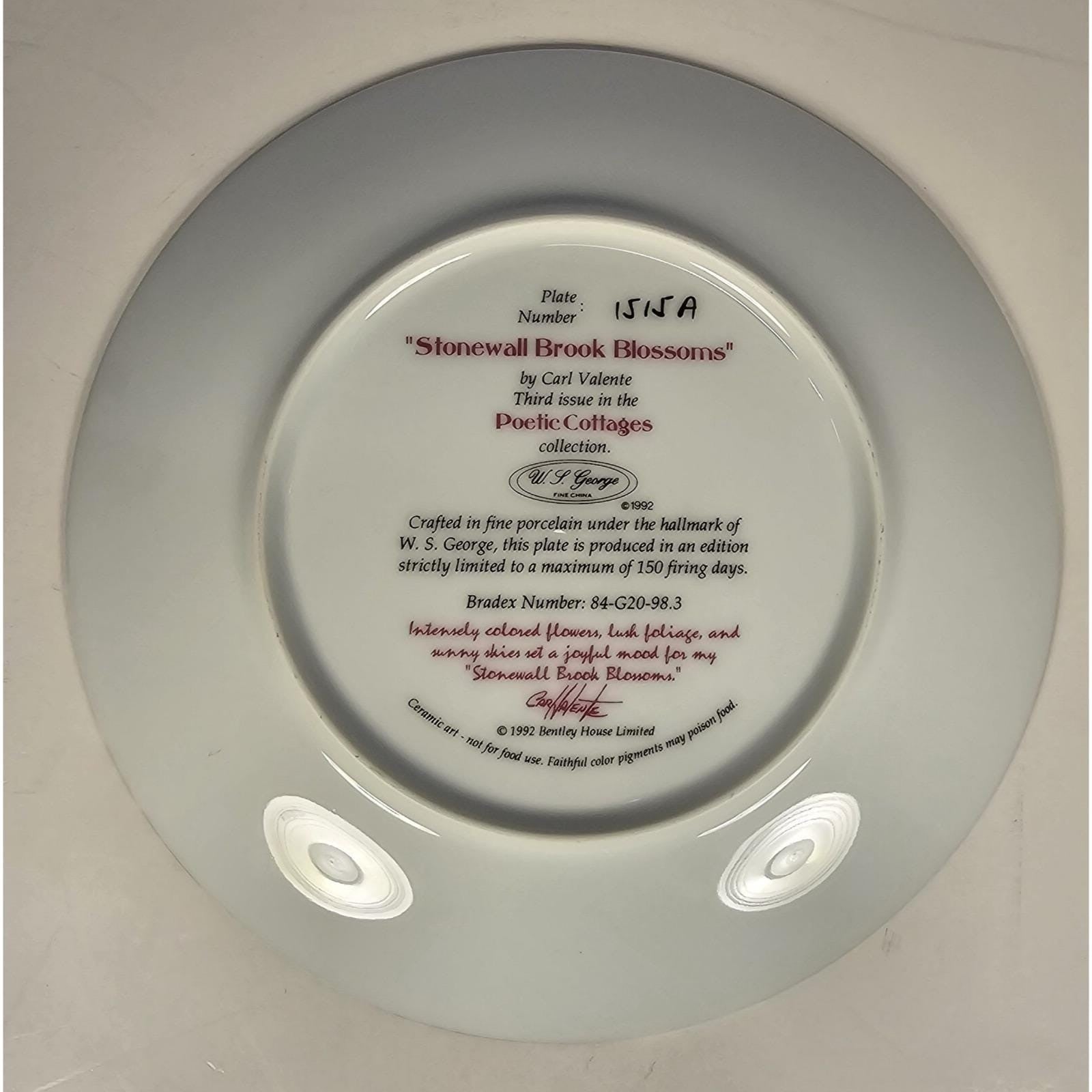 Carl Valente Stonewall Brook Blossoms Plate WS George
