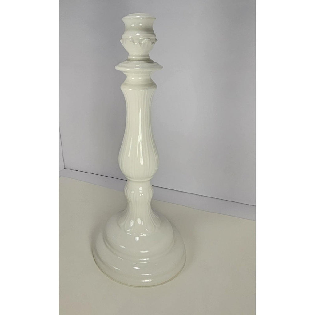 Williams Sonoma Candle Holder White Porcelain Italy Tall